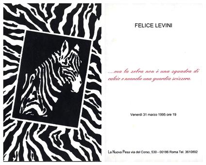 Felice Levini Felice Levini - copertina