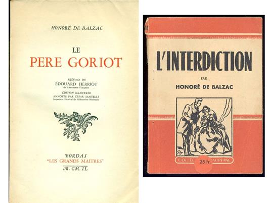 Le Pere Goriot - L'interdiction - Honoré de Balzac - copertina