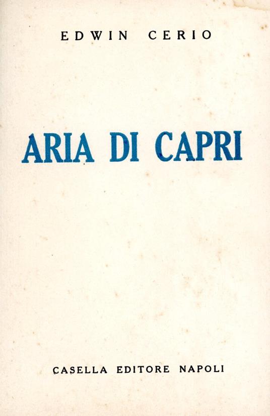 Aria di Capri - Edwin Cerio - copertina