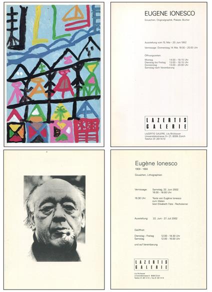 Eugene Ionesco. Gouachen, Originalgraphik, Plakate, Bucher - Eugène Ionesco - copertina