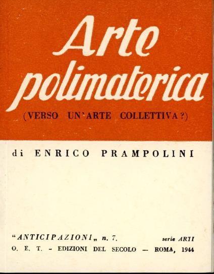 Arte polimaterica (Verso un'arte collettiva?) - copertina