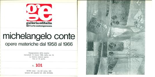 Michelangelo Conte opere materiche dal 1958 al 1966 - copertina
