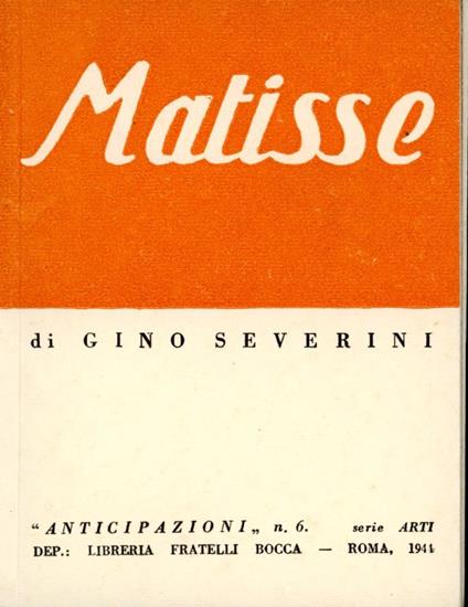 Matisse - copertina