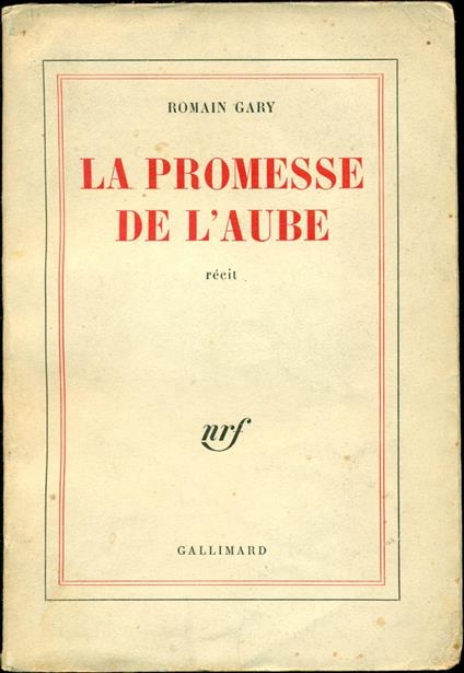 La promesse de l'aube - Romain Gary - copertina