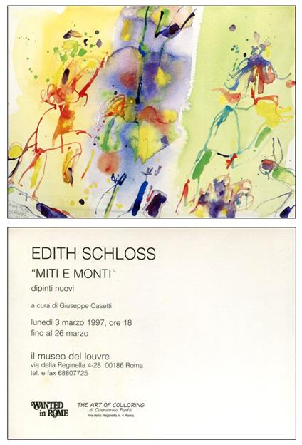 Edith Schloss. "Miti e monti". Dipinti nuovi - copertina