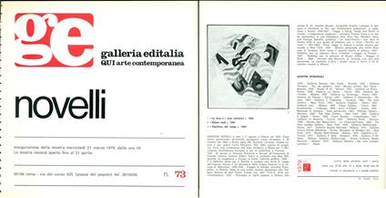 Novelli, invito Galleria Editalia 1979 - Gastone Novelli - copertina