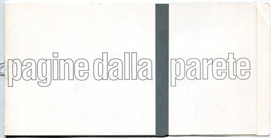 Pagine dalla parete - Mirella Bentivoglio - copertina