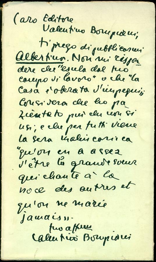 Albertina - Valentino Bompiani - copertina