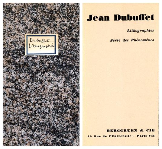 Jean Dubuffet. Lithograèhies, Serie des Phénomènes - Jean Dubuffet - copertina