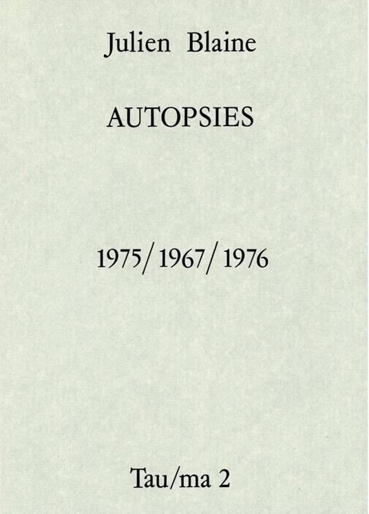 Autopsies 1975/1967/1976 - copertina