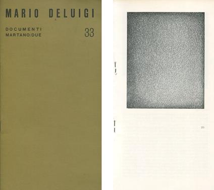 Mario Deluigi. Galleria Martano/Due 1971 - Mario Deluigi - copertina