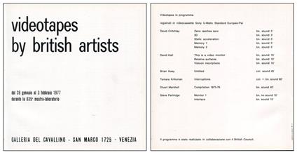Videotapes by British Artists - copertina