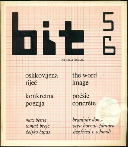 Bit International 5-6. The word image. Poesie contrete - copertina