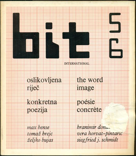 Bit International 5-6. The word image. Poesie contrete - copertina