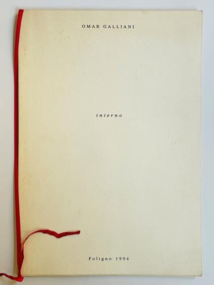 Omar Galliani. Interno - Omar Galliani - copertina