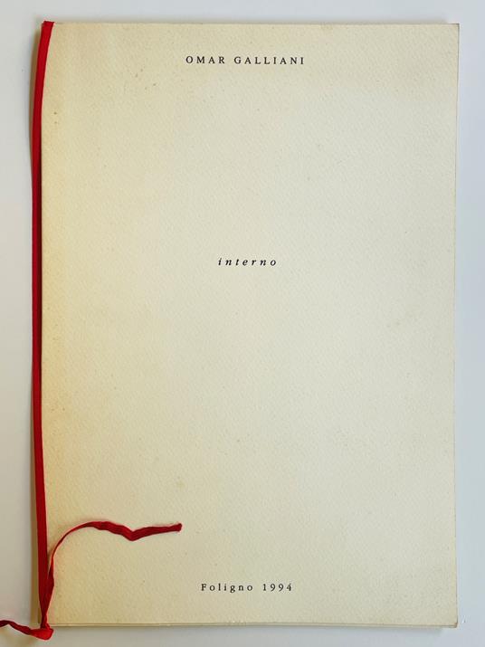 Omar Galliani. Interno - Omar Galliani - copertina