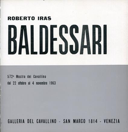 Roberto Iras Baldessari - copertina