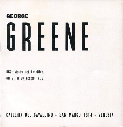 George Greene - copertina