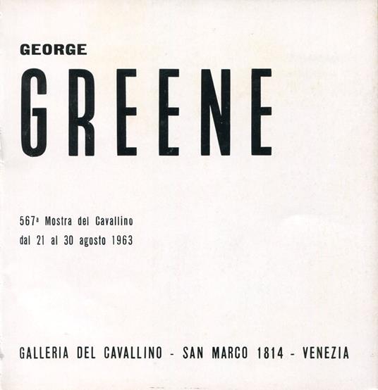 George Greene - copertina