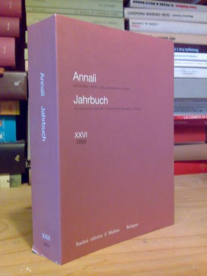 Annali / Jahrbuch Dell' Istituto Storico Italo-Germanico Di Trento - Xxvi - 2000 - copertina