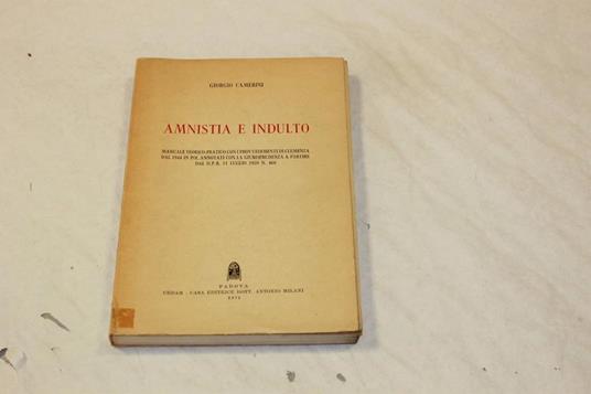 Amnistia e indulto - copertina