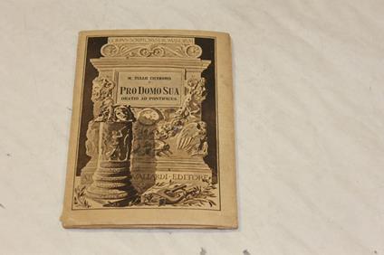 Pro Domo Sua. Oratio ad pontifices - copertina