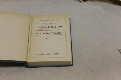 Il Il Rosso E Il Nero, Cronache Italiane Vol. 1 - Stendhal - copertina