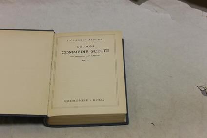 Commedie Scelte Vol.1 - Carlo Goldoni - copertina