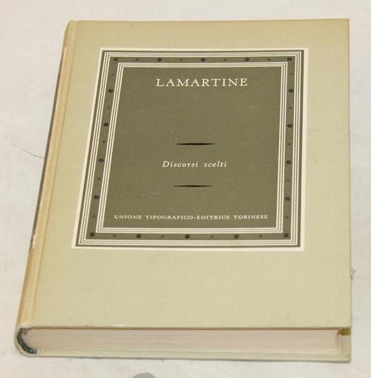 Lamartine. Discorsi scelti - Alphonse de Lamartine - copertina