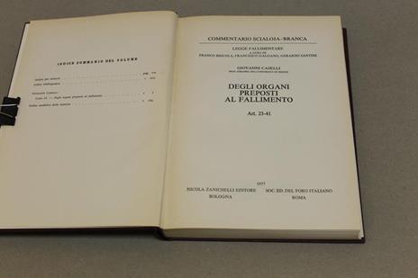 Degli organi preposti al fallimento - Giovanni Caselli - 2