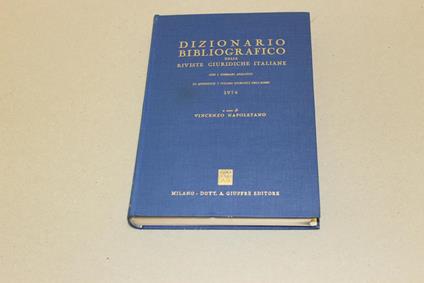 Dizionario bibliografico delle riviste giuridiche italiane 1974 - copertina