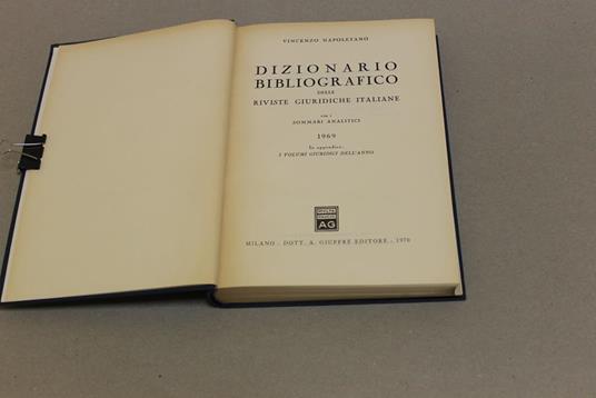 Dizionario bibliografico delle riviste giuridiche italiane 1969 - 2