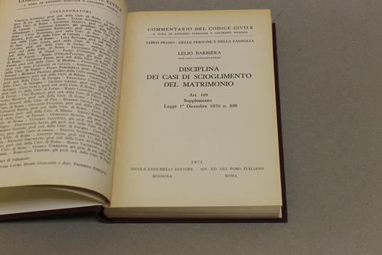 Disciplina dei casi di scioglimento del matrimonio - Lelio Barbiera - 2