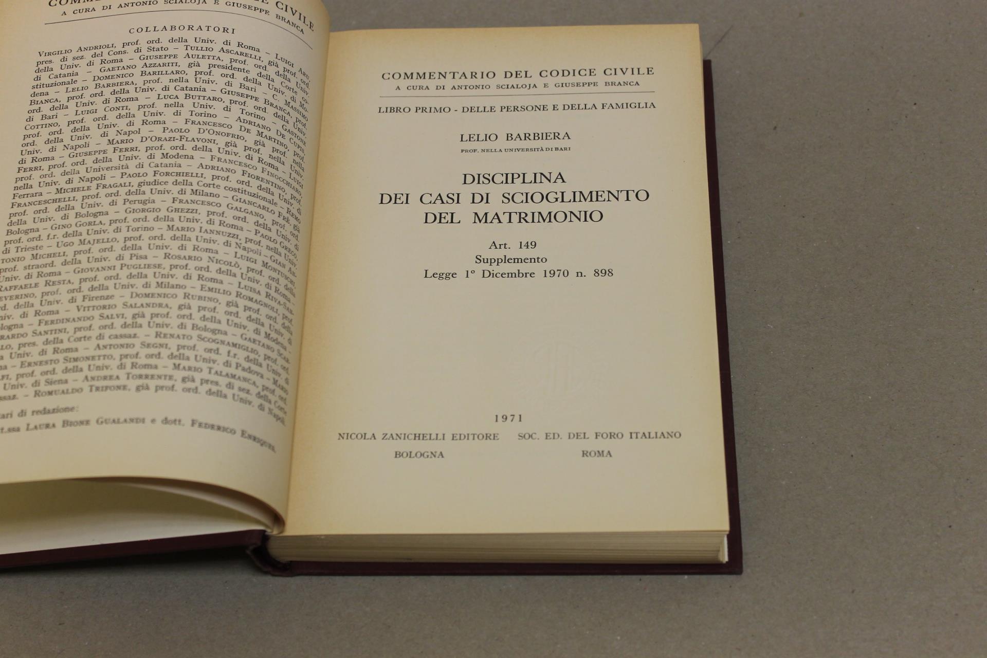 Disciplina dei casi di scioglimento del matrimonio
