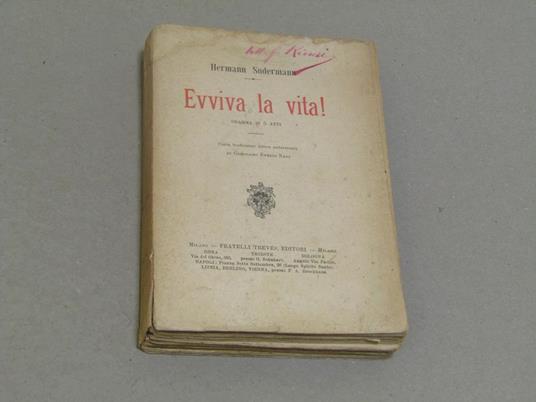 Evviva la vita! - Hermann Sudermann - copertina