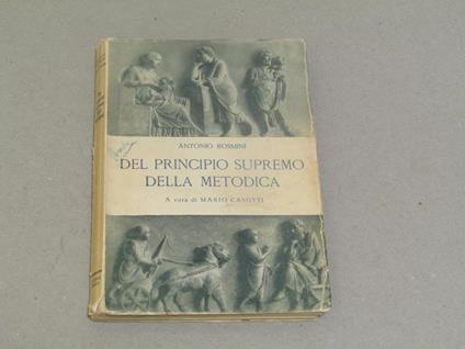 Del principio supremo della metodica - Antonio Rosmini - copertina