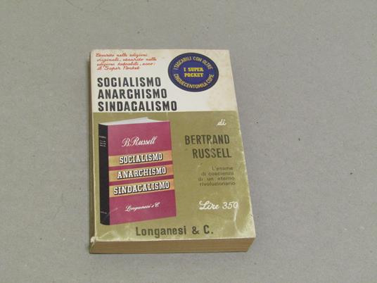 Socialismo, anarchismo, sindacalismo - Bertrand Russell - copertina