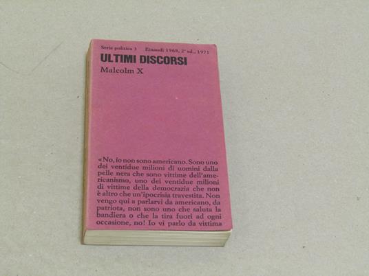 Ultimi Discorsi - Malcolm X - copertina