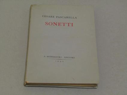 Sonetti - Cesare Pascarella - copertina