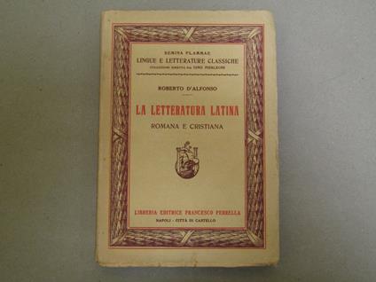 La La Letteratura Latina - D'Alfonso Roberto - copertina