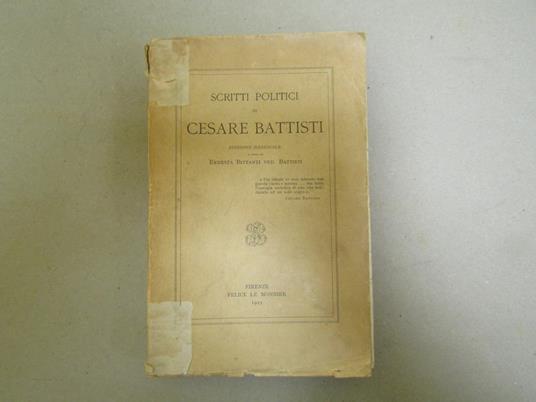 Cesare Battisti. Scritti Politici Di Cesare Battisti - Cesare Battisti - copertina