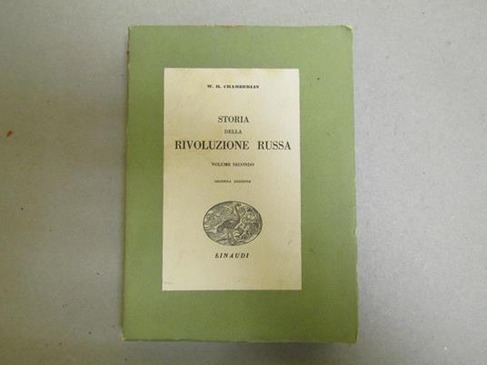 Storia Della Rivoluzione Russa - William Chamberlin - copertina