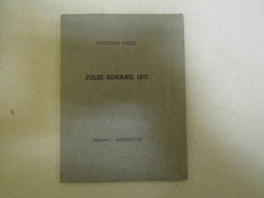 Jules Renard 1891 - Vittorio Lugli - copertina