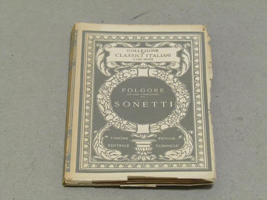 Sonetti - Folgore da San Gimignano - copertina