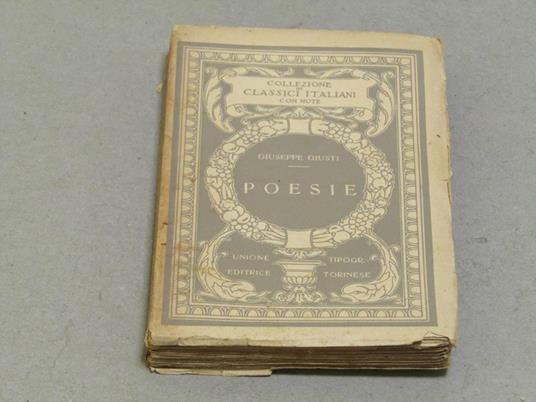 Poesie - Giuseppe Giusti - copertina