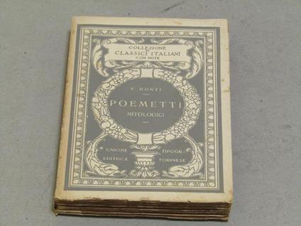 Poemetti Mitologici - Vincenzo Monti - copertina