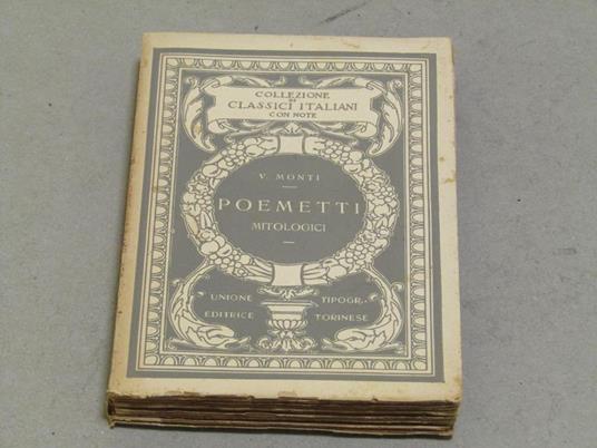 Poemetti Mitologici - Vincenzo Monti - copertina