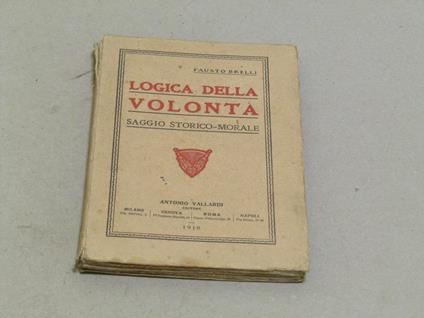 Logica della volontà - copertina