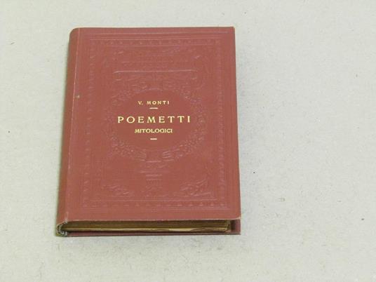 Poemetti mitologici - Vincenzo Monti - copertina