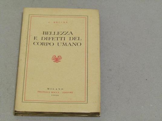 Belezza e difetti del corpo umano - copertina